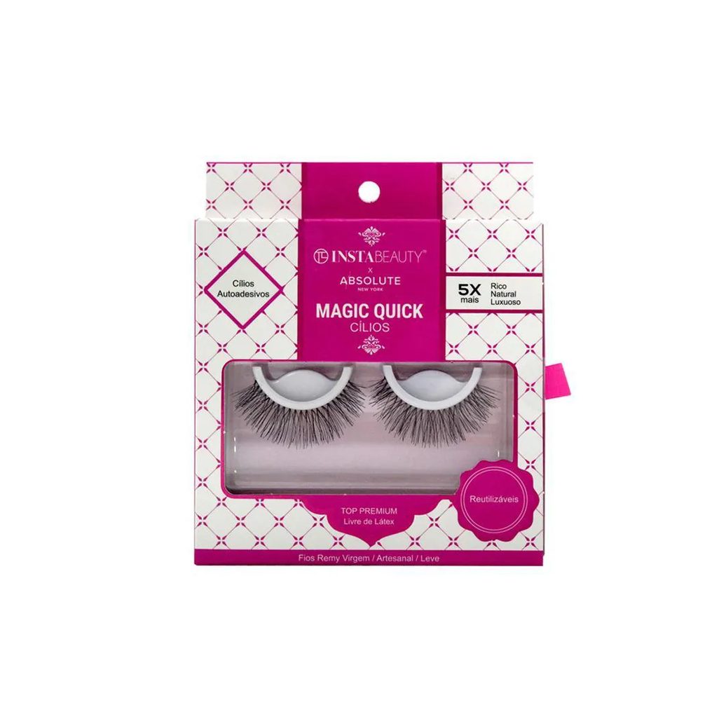 Absolute New York Magiquick 603 Cílios Postiços Longo Natural Preto 1 Par