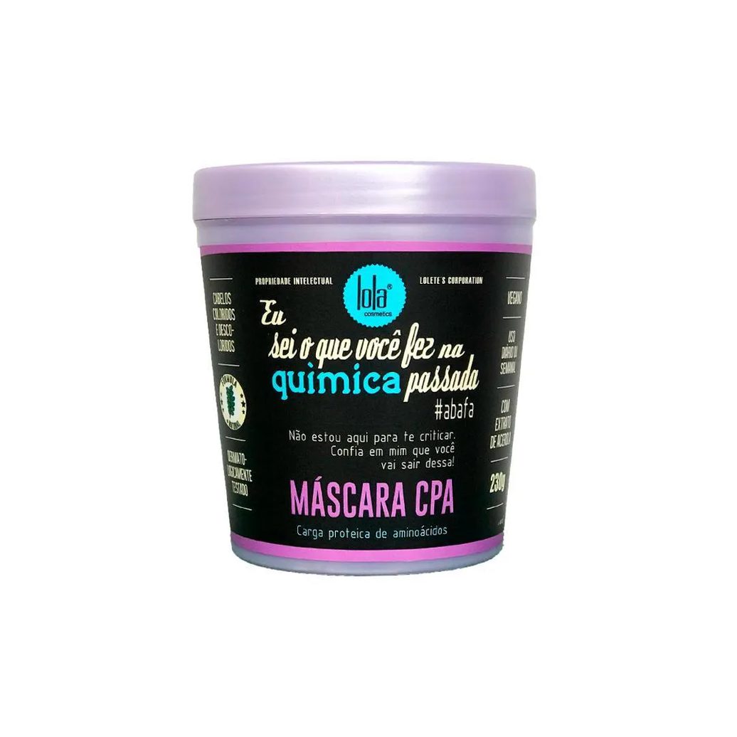 Máscara de Cabelo Hidratação Lola Cosmetics Eu Sei O Que Você Fez Química Passada 230g