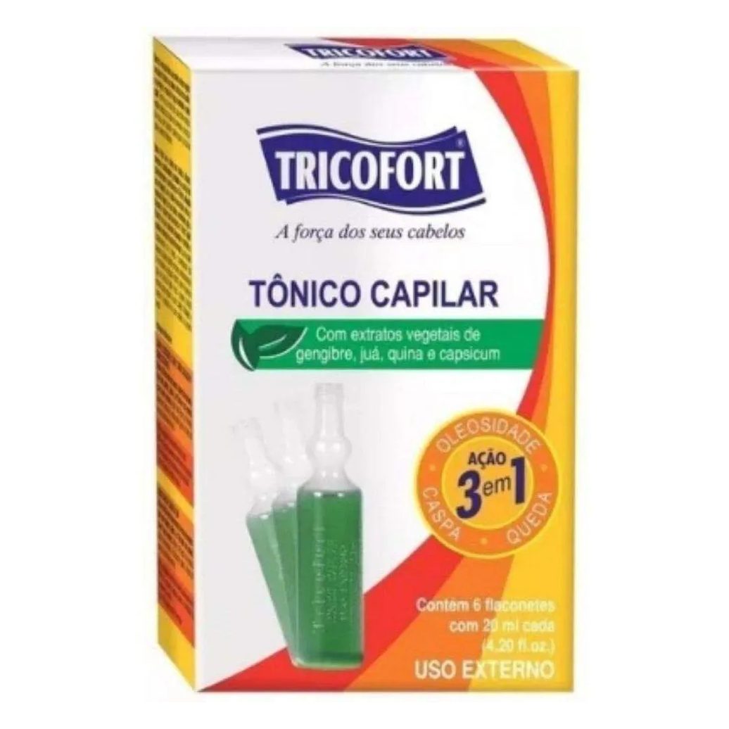 Tônico Capilar Tricofort 6 Ampolas 20ml