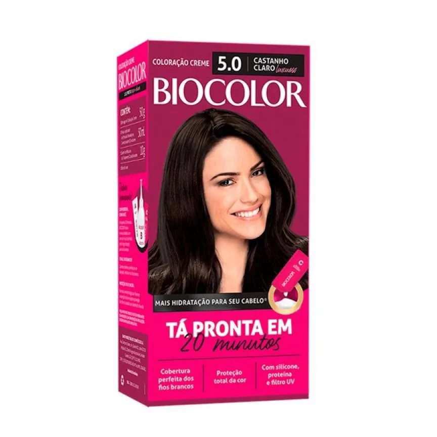 Tintura Biocolor Mini Kit Creme 5.0 Castanho Claro Luxuoso