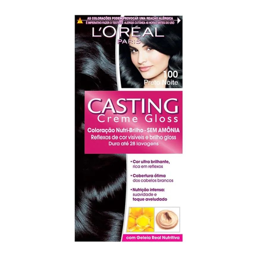 Tintura Semi-permanente Casting Creme Gloss 100 Preto Noite