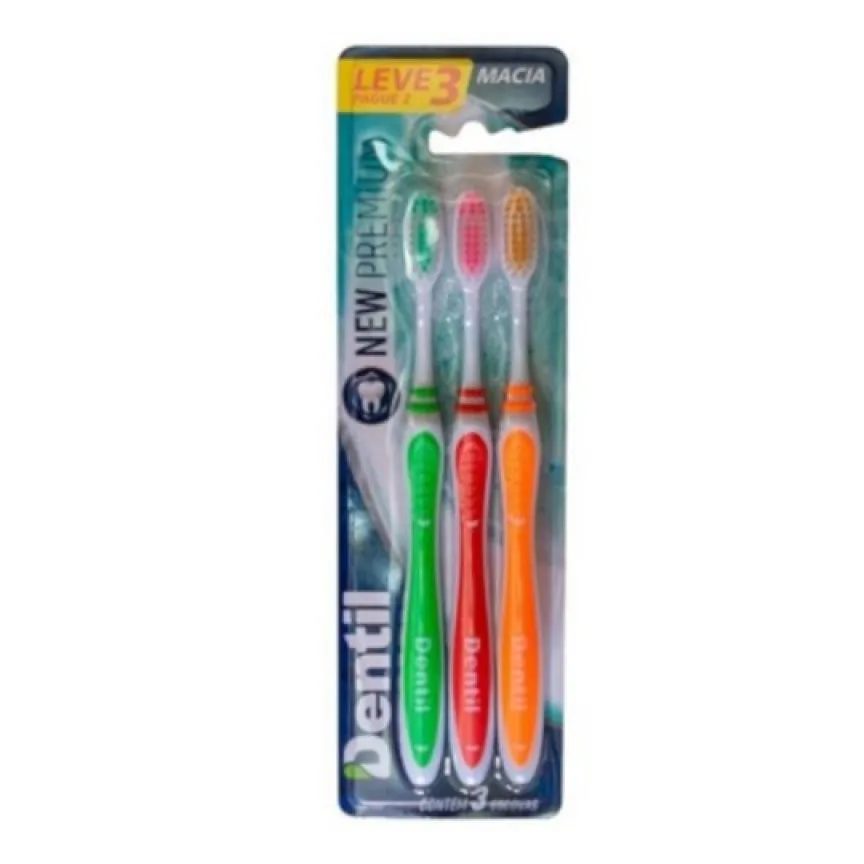 Escova Dental Dentil New Premium Macia Leve 3 E Pague 2