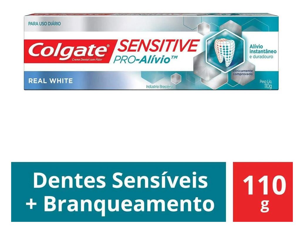 Creme Dental Colgate Sensitive Pro Alívio Real White 110g