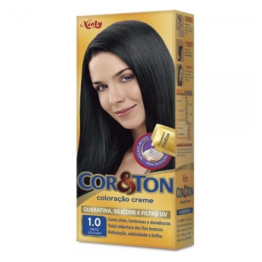 Tint Cor E Ton 1.0 Preto Azulado