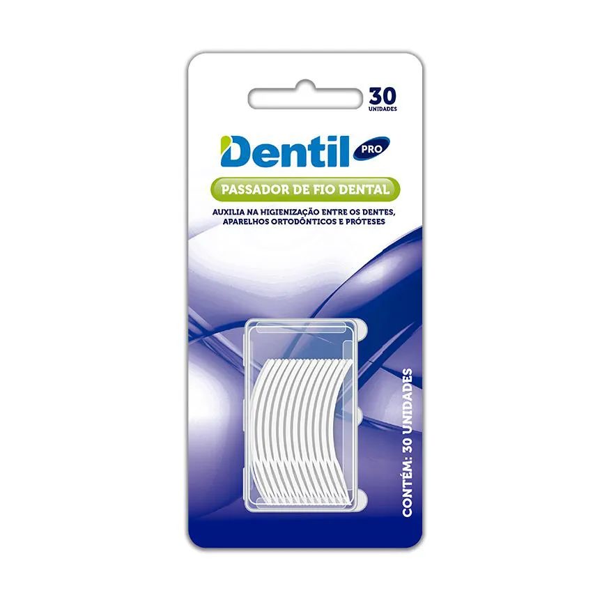 Passador de Fio Dental Dentil Pro 30 unidades