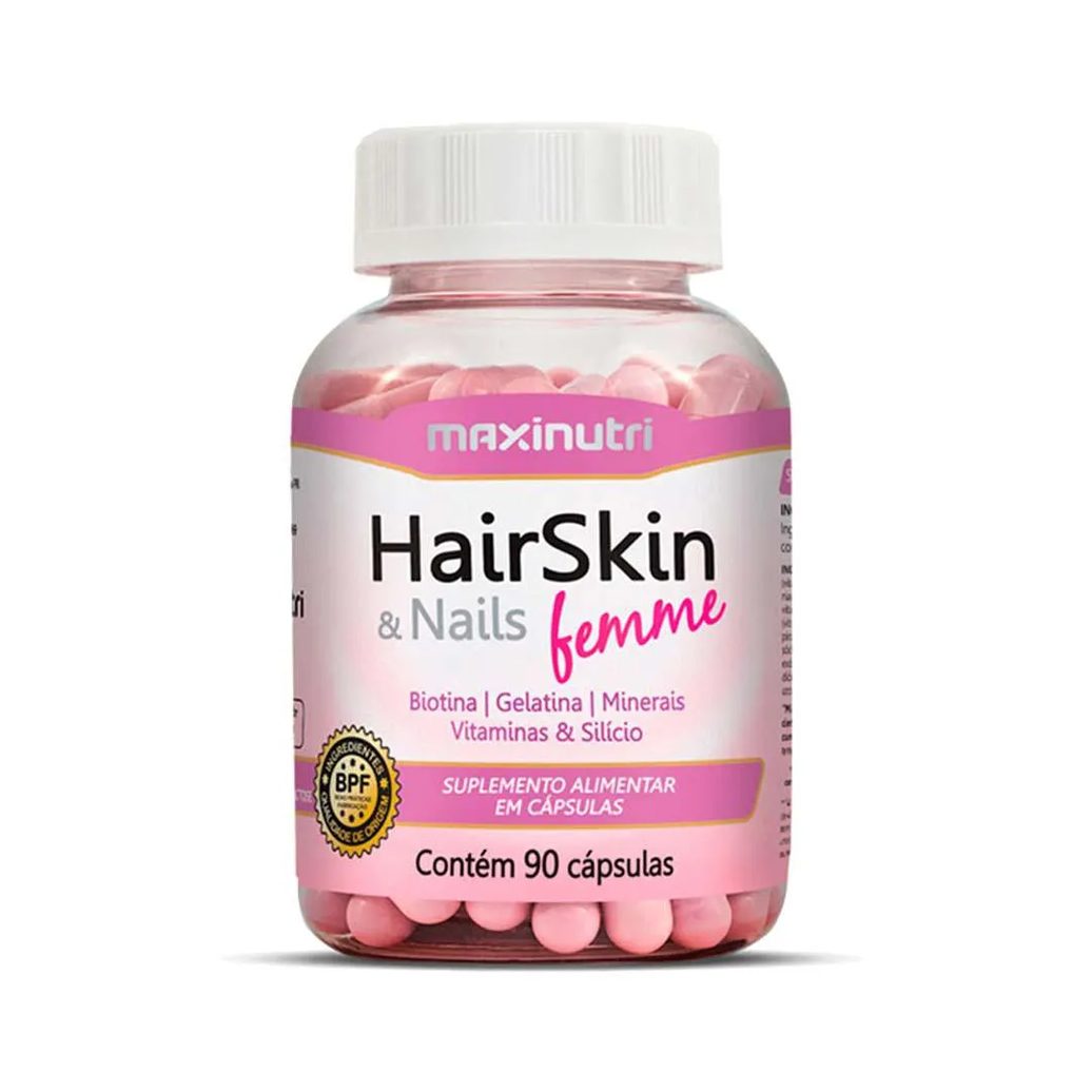 Hairskin Femme Biotina e Minerais 90 Cápsulas Maxinutri