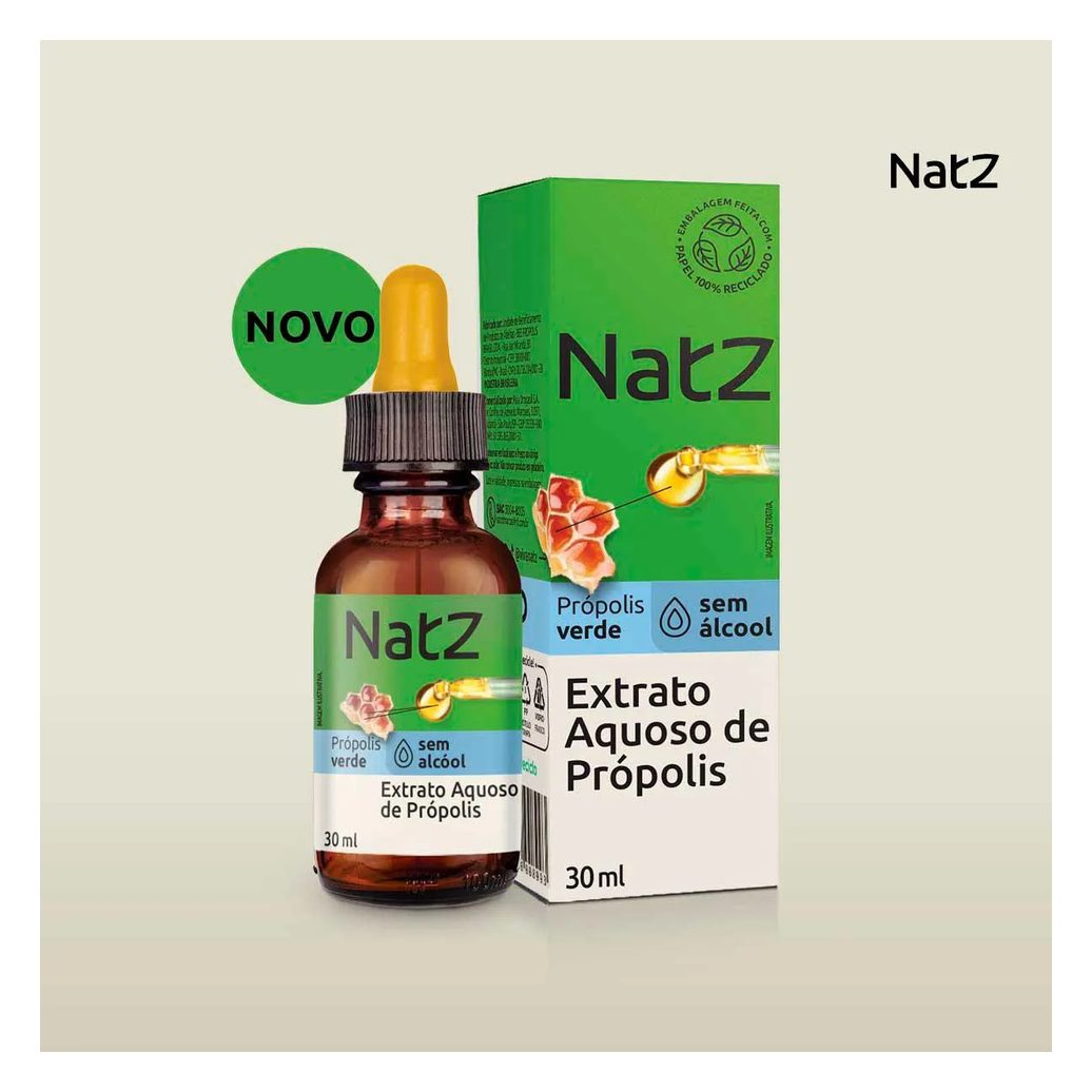 Extrato Aquoso de Própolis Verde Natz Sem Álcool 30ml