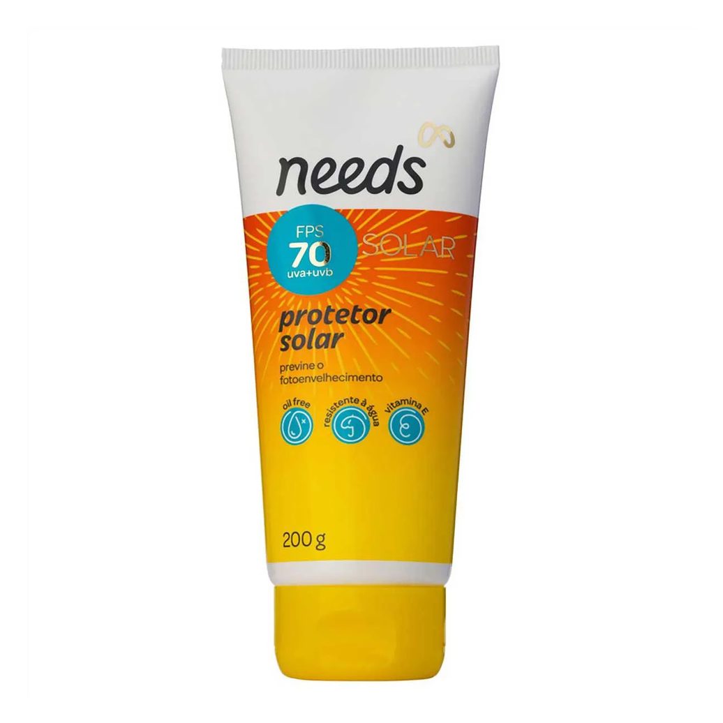 Kit Protetor Solar FPS 70 Needs Facial 40g + Corporal 200g