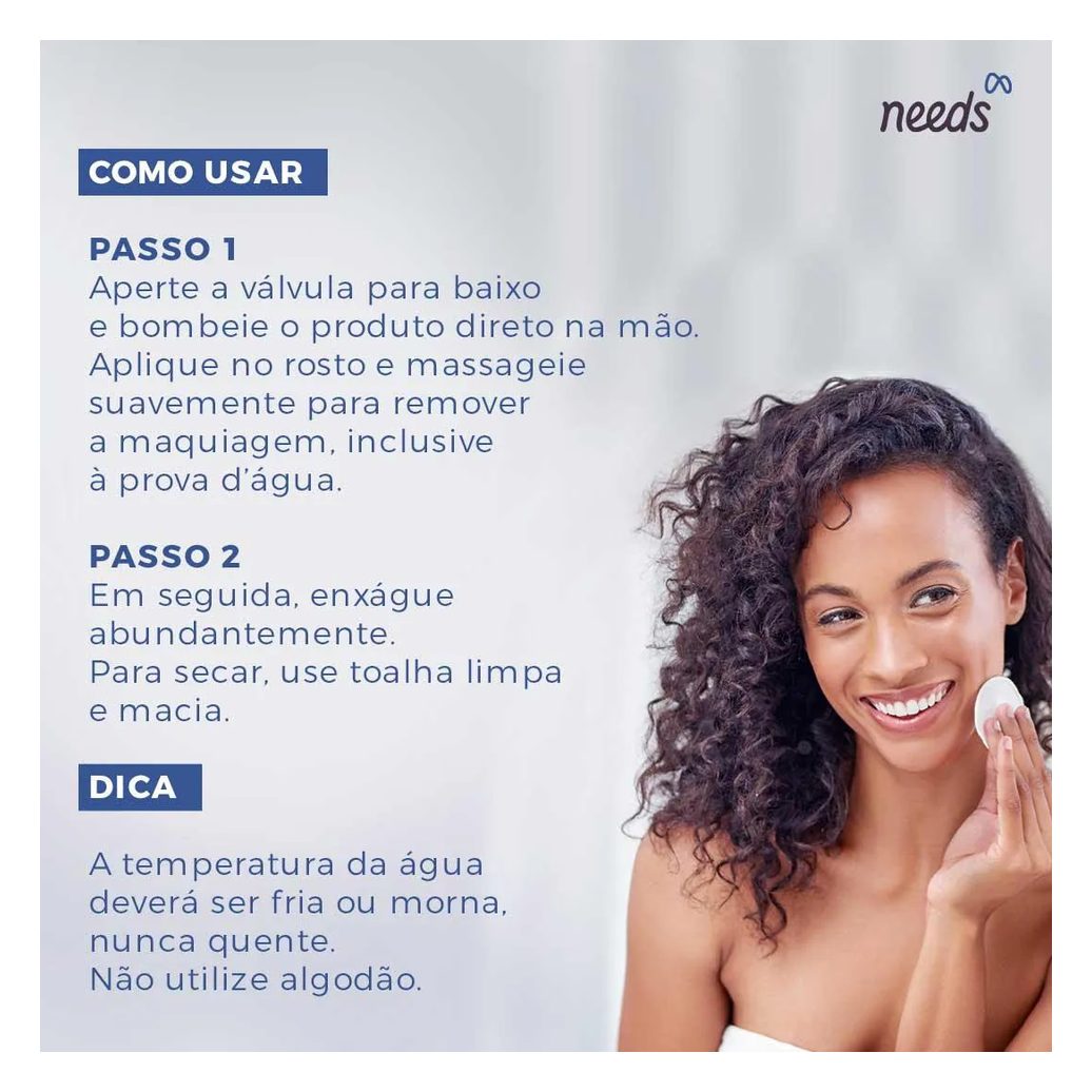 Óleo Demaquilante Needs Hidratação Equilibrada 150ml