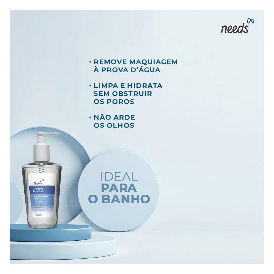 Óleo Demaquilante Needs Hidratação Equilibrada 150ml