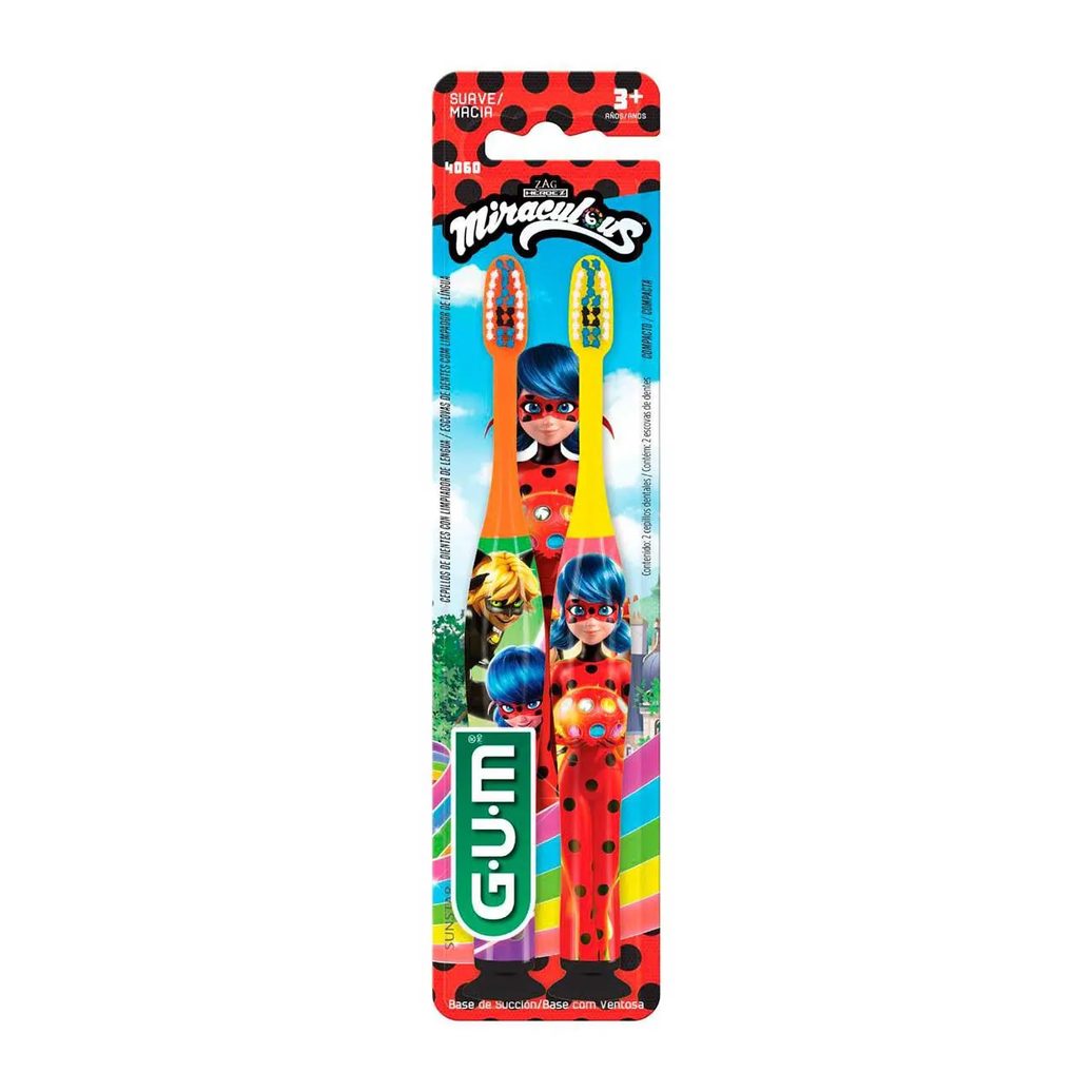 Escova de Dente Infantil GUM Miraculous Timer Light Macia