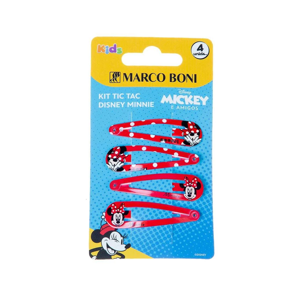 Kit Presilha Tic Tac Disney Minnie Marco Boni 4 Unidades