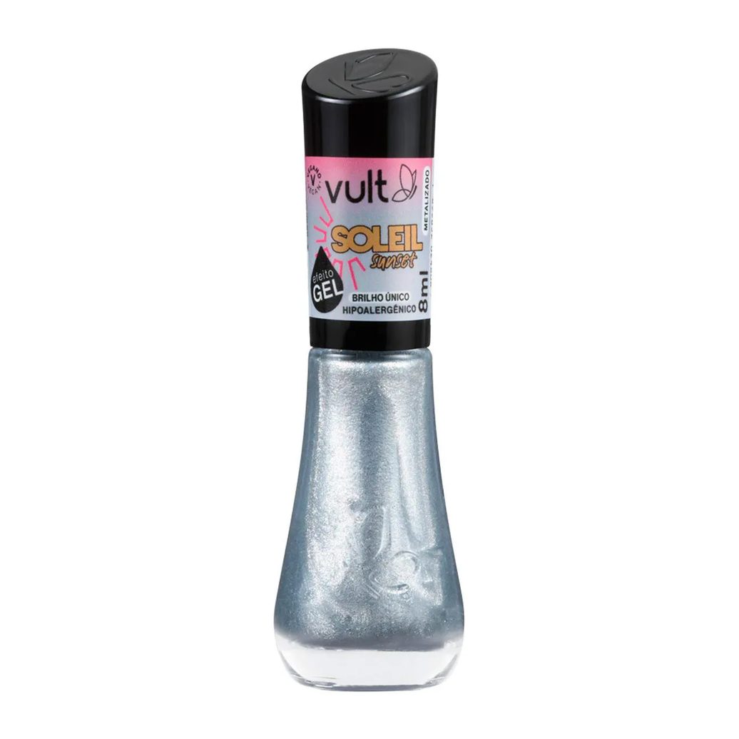 Esmalte Metálico Vult 5 Free Soleil Sunset Efeito Gel 8ml - Brilho Único
