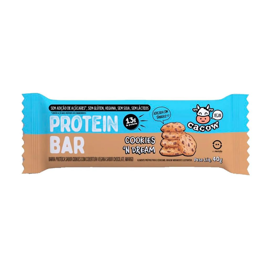 Barra de Proteína Cacow Protein Bar Cookies N' Dream 13g