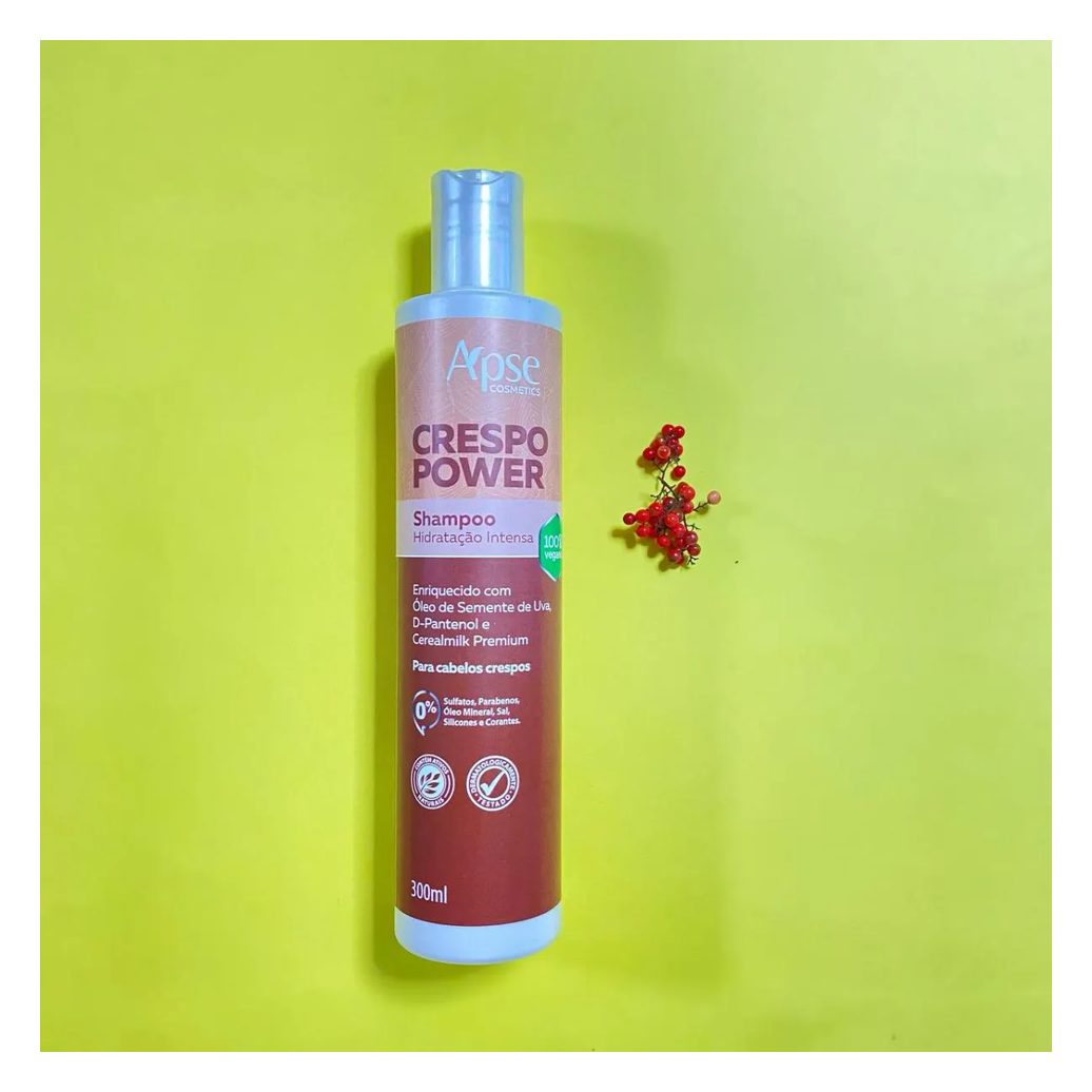 Shampoo Vegano APSE Crespo Power Hidratação 300ml