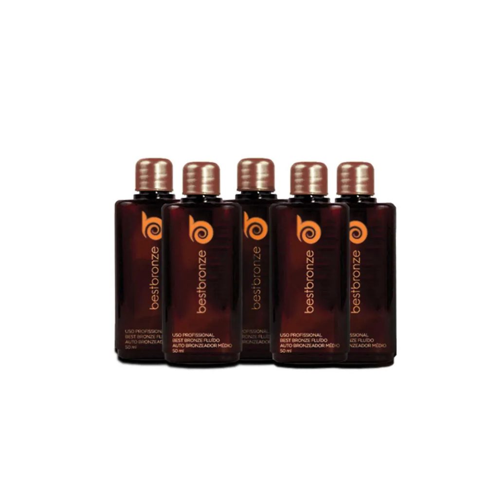 5 unidades Ou 250ml - Refil Bronzeamento Médio 50ml - Uso Máquina Profissional