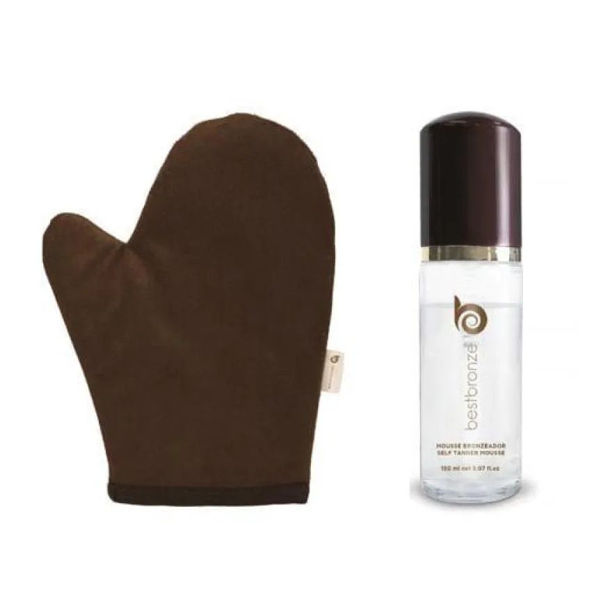 Mousse autobronzeador clear vegan - 150 ml + luva aplicadora