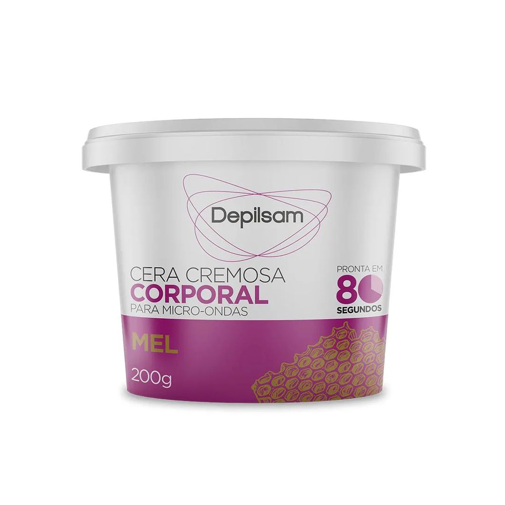Cera Cremosa Corporal Depilsam de Micro-ondas Mel 200g