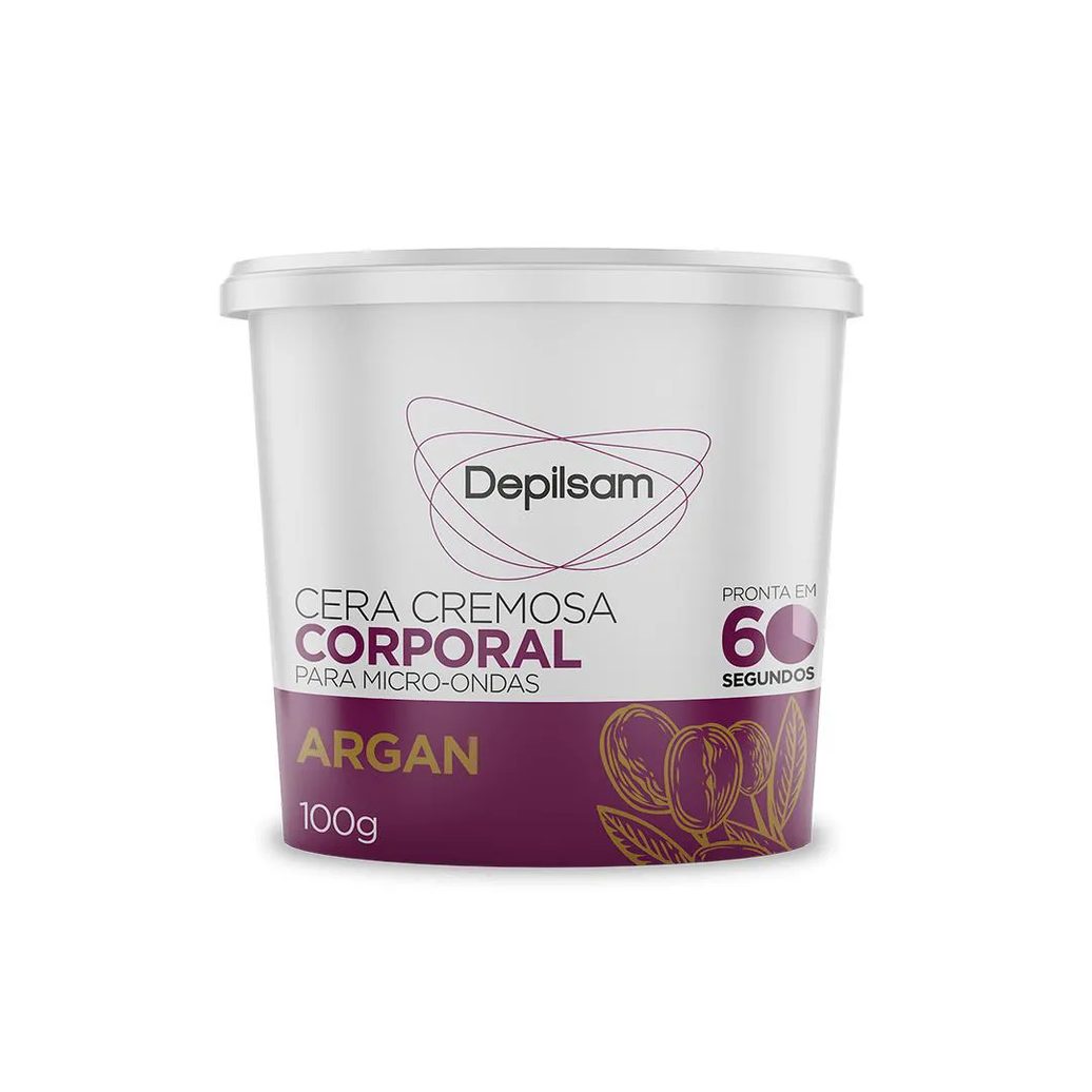 Cera Cremosa Depilsam de Micro-ondas Argan 100g