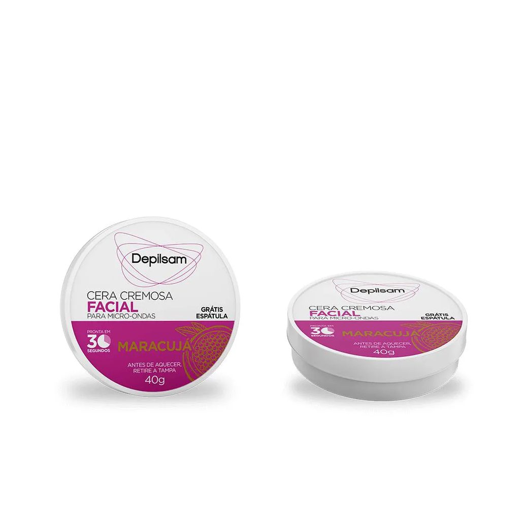 Cera Cremosa Facial Depilsam de Micro-ondas Maracujá 40g
