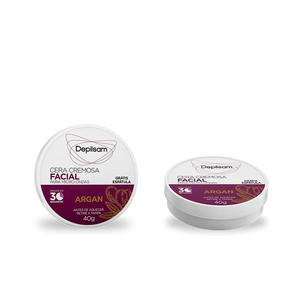 Cera Cremosa Facial Depilsam de Micro-ondas Argan 40g