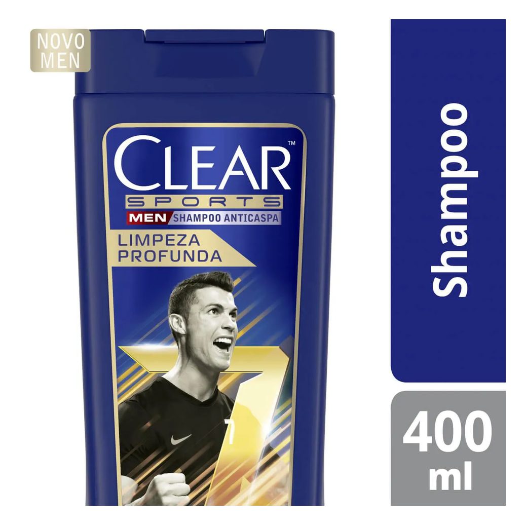 Shampoo Anticaspa Clear Men Sports Limpeza Profunda 400ml