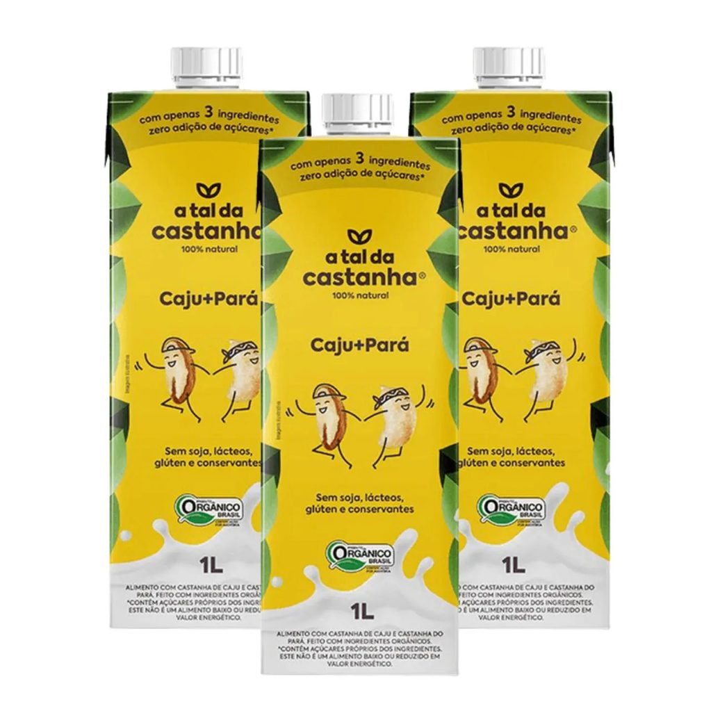 3x Bebida Vegetal Caju e para a Tal da Castanha 1 Litro