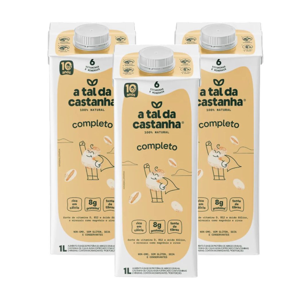 3X Bebida Vegetal Completo a Tal da Castanha 1 Litro