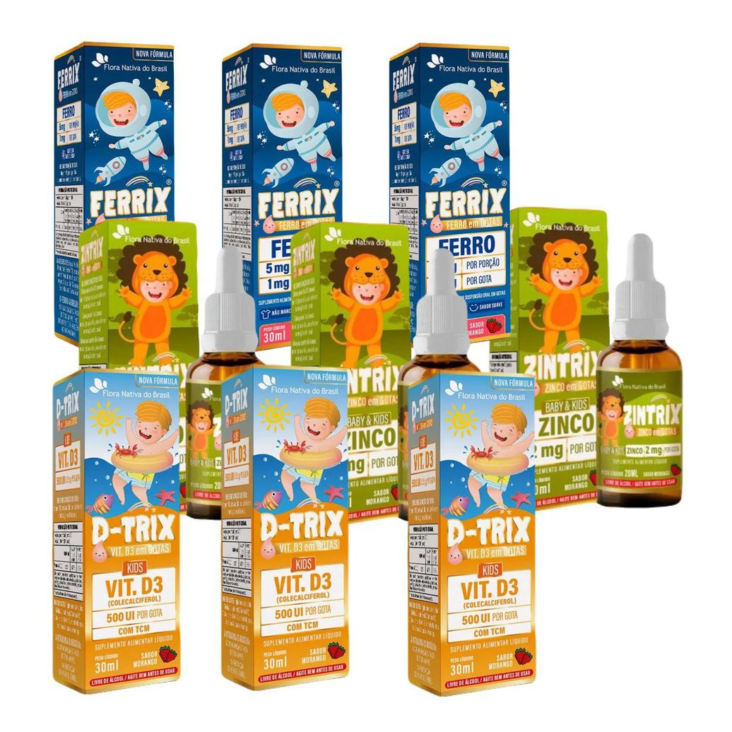 3X FERRIX FERRO + 3X D TRIX VITAMINA D3 – 3X ZINTRIX ZINCO
