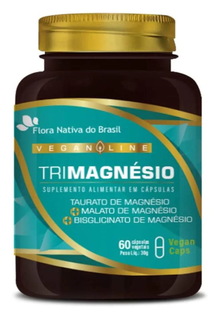 Vegan Tri Magnésio (taurato, Malato e Bisglicinato) 60 cápsulas - Flora Nativa do Brasil