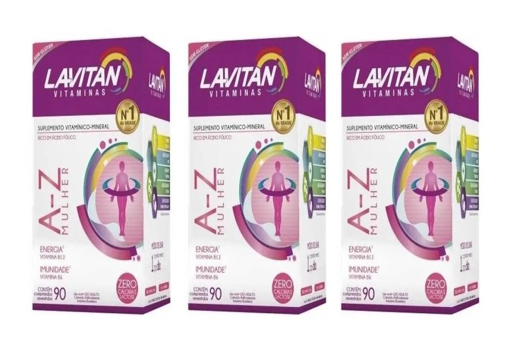 Kit 3uni Lavitan a - Z Mulher (3x 90 Comprimidos) - Cimed