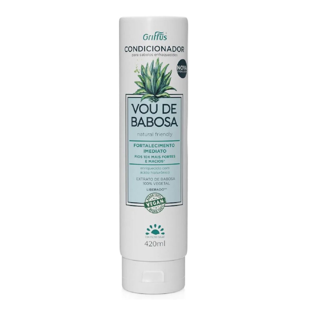 Condicionador Vegano Griffus Vou de Babosa Fortalecimento Imediato 420ml