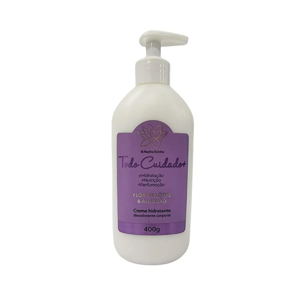 Creme Hidratante Corporal Flor de Lótus e Algodão Todo Cuidado Mais Abelha Rainha 400g