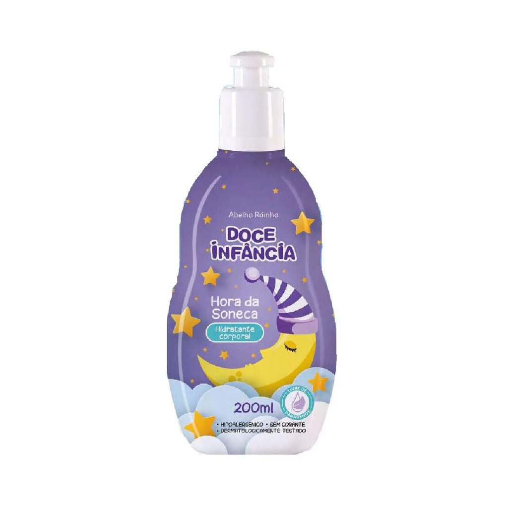 Loção Hidratante Corporal Infantil Hora da Soneca Doce Infância Abelha Rainha 200ml