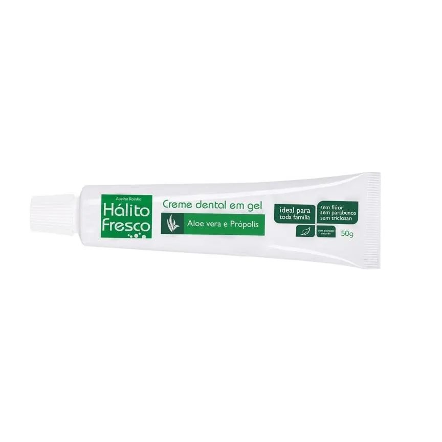 Creme Dental Abelha Rainha Hálito Fresco Aloe Vera e Própolis 50g