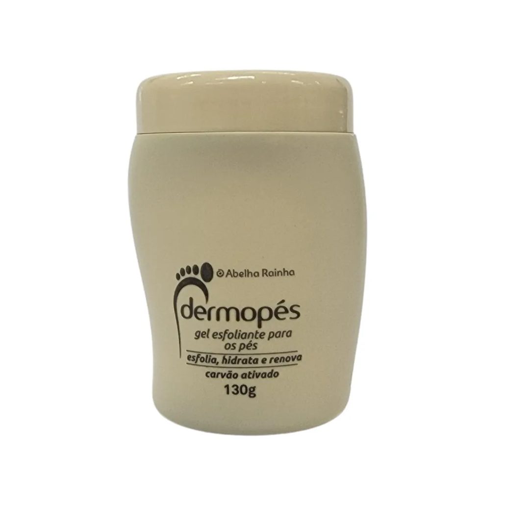 Gel Esfoliante para os Pés com Carvão Ativado Dermopés Abelha Rainha 130g