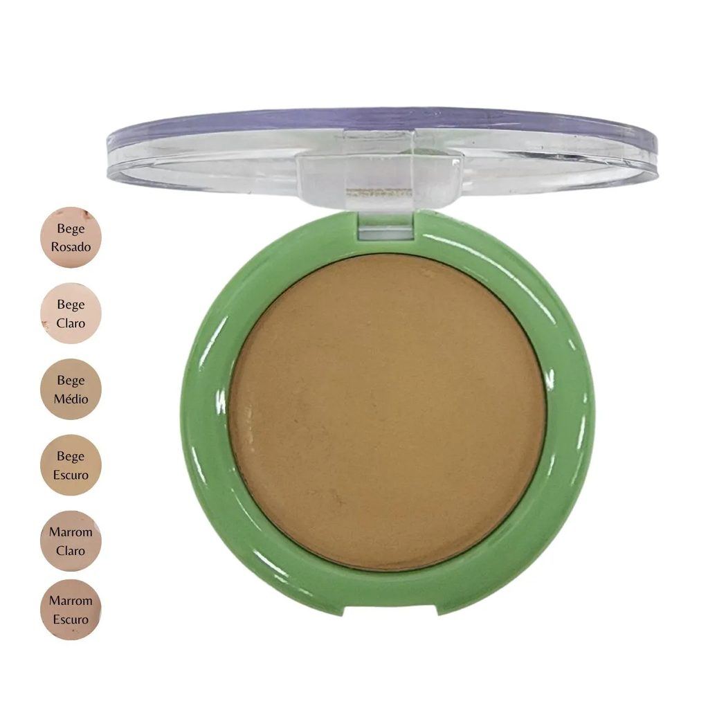 Pó Compacto Marrom Claro com Fps 15 Shine Colors Abelha Rainha 10g