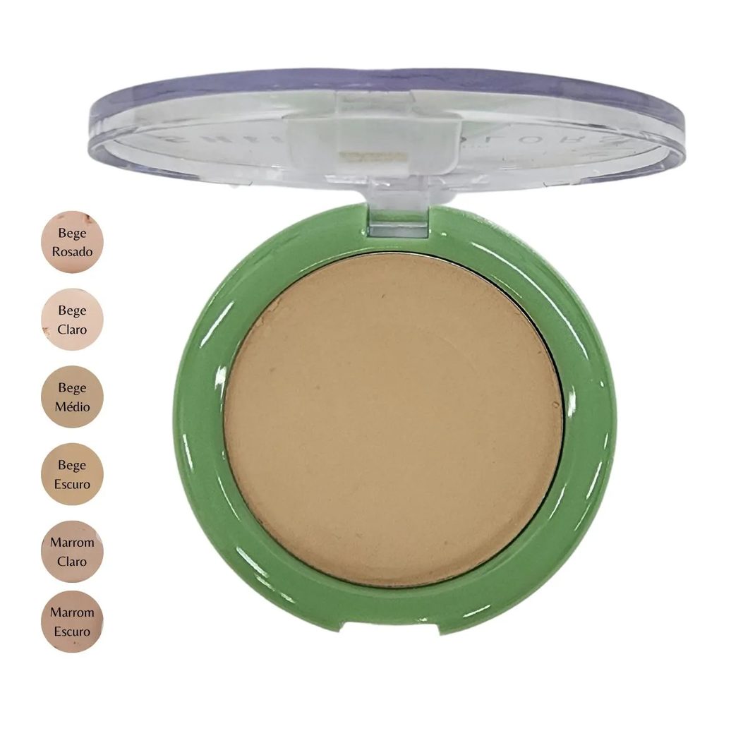 Pó Compacto Bege Médio com Fps 15 Shine Colors Abelha Rainha 10g