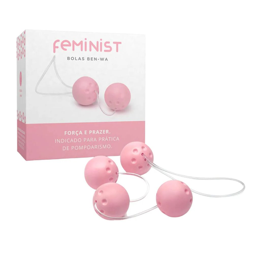 Conjunto Ben-wa Feminist com 04 Bolas - Rosa Bebê