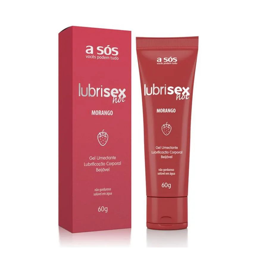 Gel Lubrificante Lubrisex Morango Hot 60g