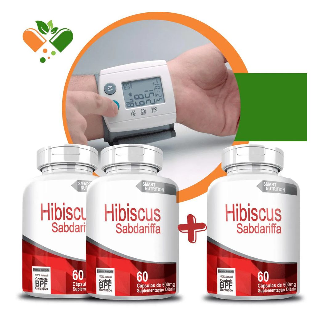 Compre 2 Leve 3 Hibisco 500mg 60 cápsulas