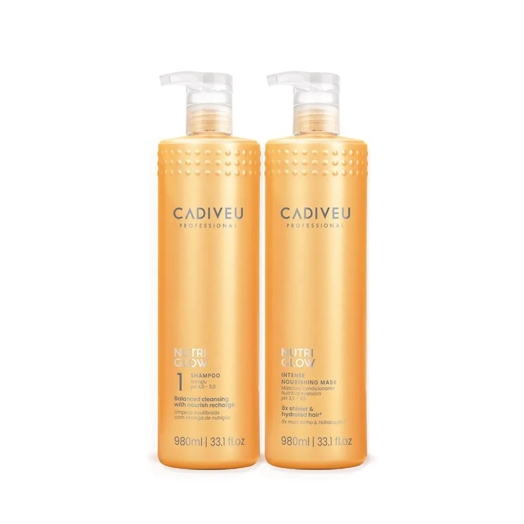 Kit Cadiveu Professional Nutri Glow Shampoo e Máscara Litro (2 Produtos)