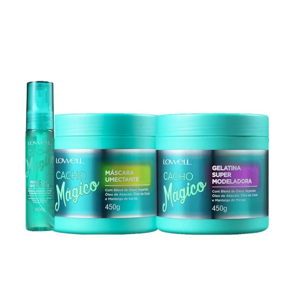 Lowell Cacho Magico Mascara 450g Gelatina 450g e Oleo 60ml
