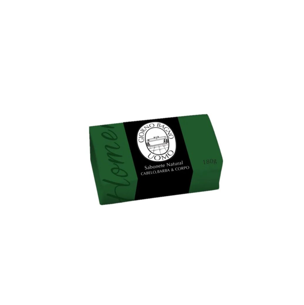Giorno Uomo Verde - Sabonete Natural Cabelo, Barba e Corpo 180g
