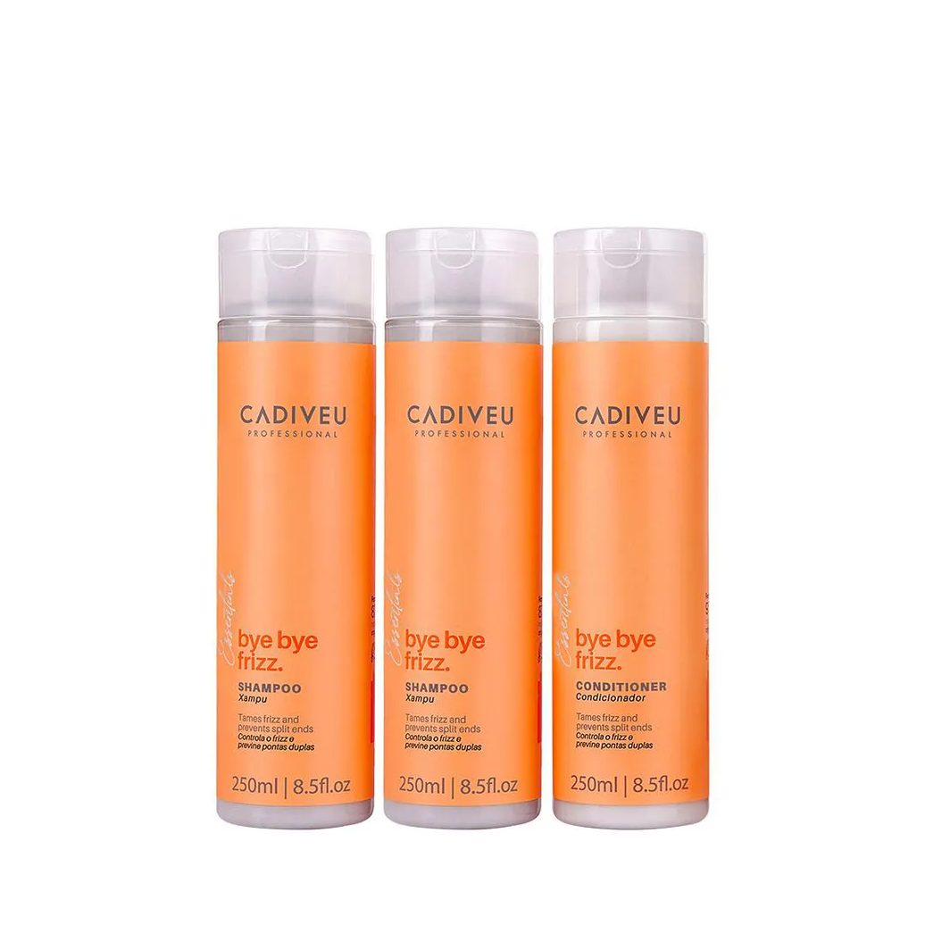 Kit Cadiveu Professional Bye Bye Frizz Shampoo Extra e Condicionador (3 Produtos)