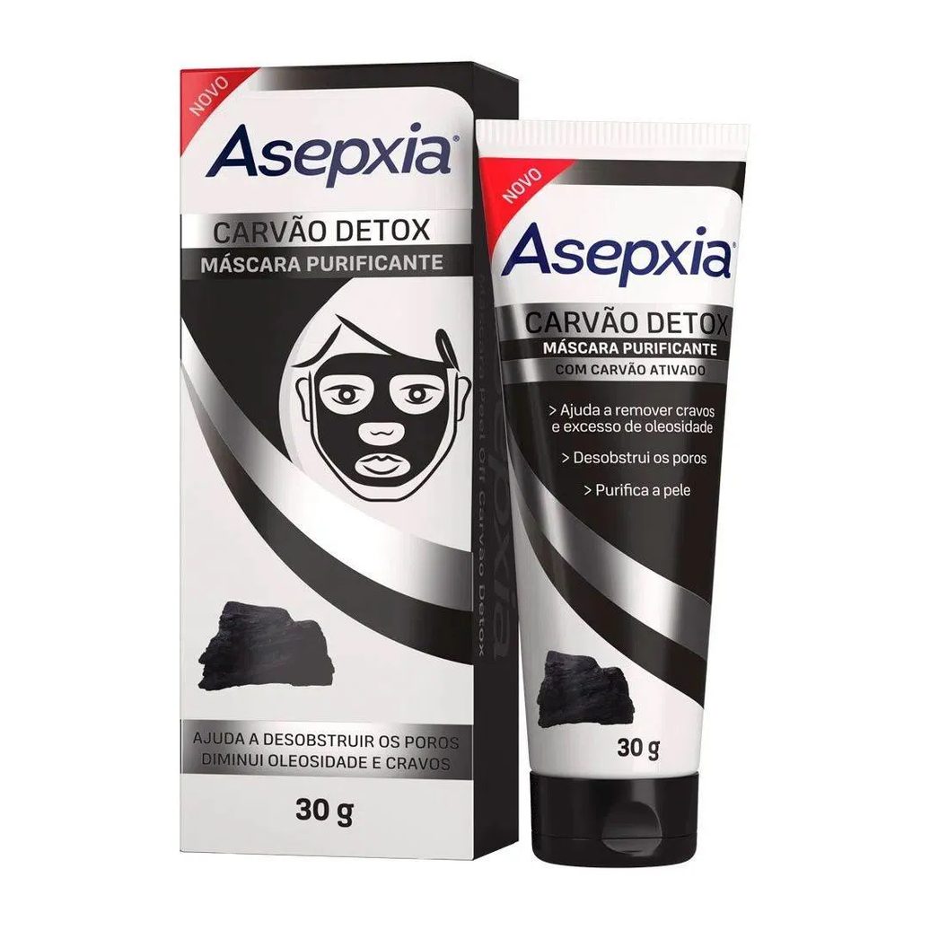 Asepxia Detox Mascara Peel Off Carvao 30g