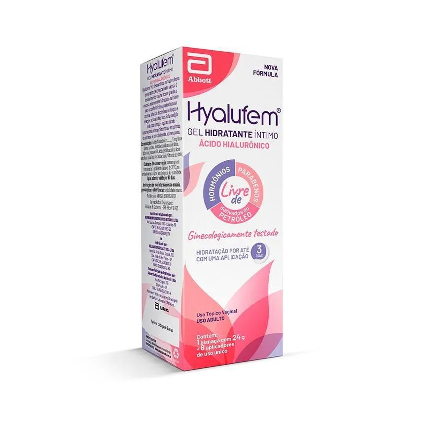 Gel Hidratante Íntimo Hyalufem Bisnaga 24g 8aplic Abbott