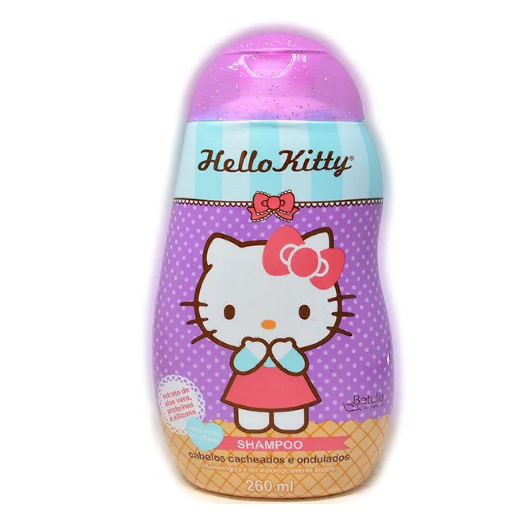 SHAMPOO HELLO KITTY CABELOS CACHEADOS E ONDULADOS 260ML