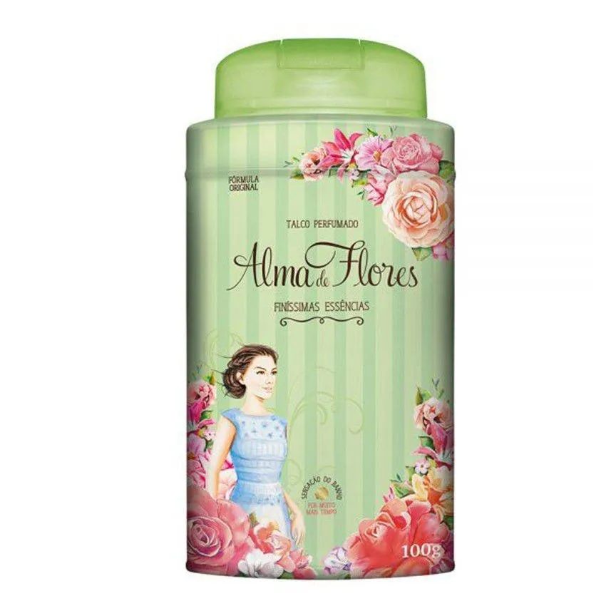 Talco Perfumado Alma de Flores Finíssimas Essências Adulto 100g