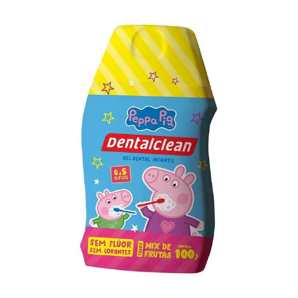 Pasta de Dente Dentalclean Peppa Pig sem Flúor 0 a 5 Anos 100g